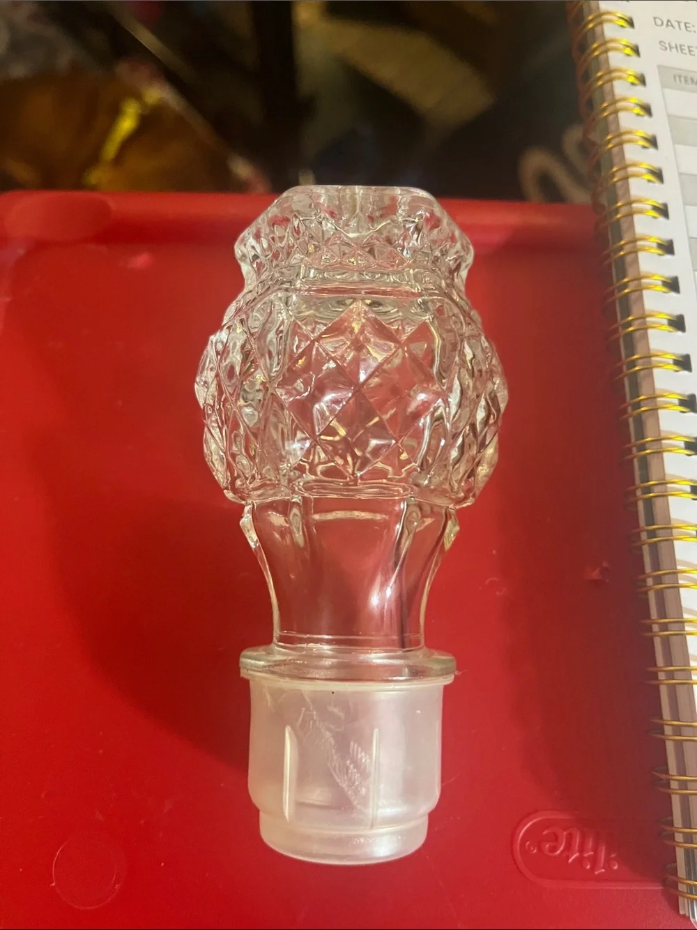 Anchor Hocking Wexford Presses Glass Decanter Stopper